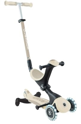 Globber - GO•UP Deluxe Lights ECO 360 - Trottinette évolutive 3 Roues avec siège et Module 360, pour Les Enfants de 15 Mois à 6 Ans