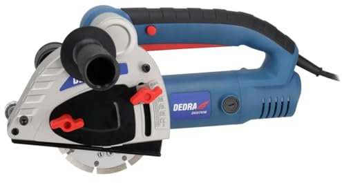 DEDRA Mauernutfräse 1500W, Trennscheibe Ø 125 mm 125mm, 3m Kabel, 8500 U/Min, Hohe Leistung, Nuttiefen von 8 mm bis 30 mm Verstärktes Kunststoffgehäuse