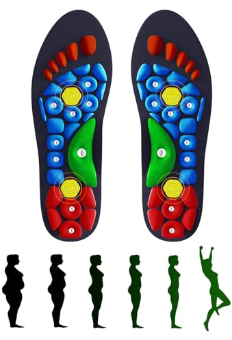 Plantillas Magnéticas, 1 Par Plantillas Gel Magneticas, Plantillas Acupresión Zapatos Para Hombre y Mujer, Reflexología Plantillas Ortopédicas Fascitis Plantar Cuidado Salud Del Pie (44-47)