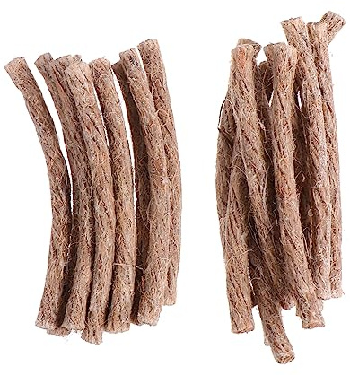 Happyyami Outdoor Camping Fire Starter Wick Cord 20pcs Set Beeswax Hemp Rope for Hiking Survival and Campfire Ignition