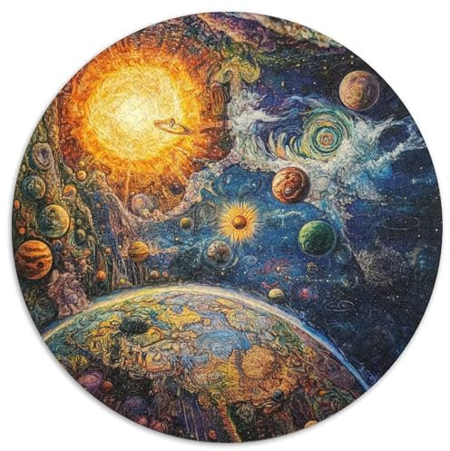 1000 Piece Cosmic Galaxy Jigsaw Puzzles Educational Games Decoration Earth Sun Planets Jigsaws Gifts 1000pcs (67.5x67.5cm)