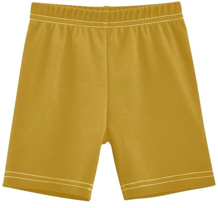 CHIFIGNO Dark Goldenrod Cartwheel Shorts für Mädchen, Fahrrad-Shorts, Baumwolle, Unterkleid, Tanz-Shorts, Dunkle Goldenstange, 128