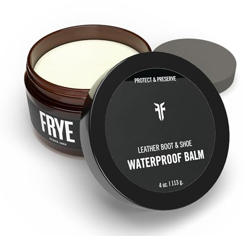 Frye Leather Boot and Shoe Waterproof Balm, Weather Protection Conditioner with Mink Oil and Beeswax, Made in USA, BPA-Free (Unscented)