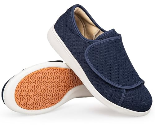 Scarpe Diabetiche Donna Uomo Extra Larghe Traspirante Antiscivolo Comode Scarpe da Riabilitazione Ortopediche Edema Passeggio Pantofole Anziani Piedi Gonfi Pantofole