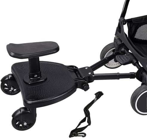 Tabla universal para cochecito – Accesorio ajustable para montar de pie – Tabla universal para cochecito con asiento, para niños, niñas, niños, compras, caminar, picnic, camping, vacaciones diarias