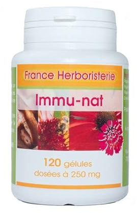 Immu-nat 120 gélules à 250 mg poudre pure.