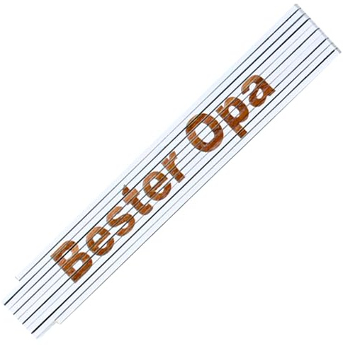 Tullstock mätare laser gravyr ordspråk fars dag alla hjärtans dag födelsedag färg och text urval Bester Opa_w