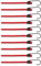 COM-FOUR® Set di tenditori in gomma da 10 pezzi - tenditori per bagagli - espansori con ganci - cinghie elastiche per il fissaggio del carico - cinghia di tensione