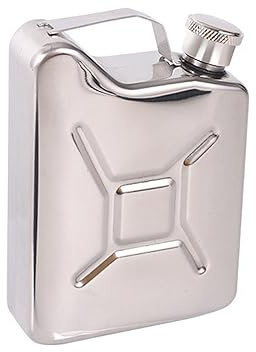 DHinkyoung Oil Jerry Can Liquor Hip Flask 5oz for Men/Women, Stainless Steel Pocket Whiskey Flask Personalized Liquor Hip Flagon for Climbing Camping Barbecue Bar Party Drinker