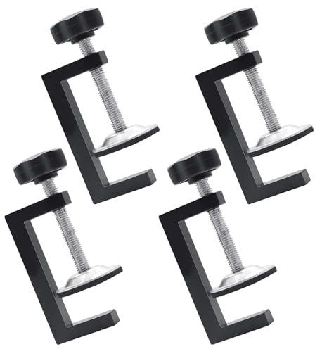 TETEWEVER 4 Pièces Serre Joint Kit Inoxydable Plage de serrage 10-57 mm Pince de Table Réglable pour Tiroir Installation de Bâtiment Montage Domestique