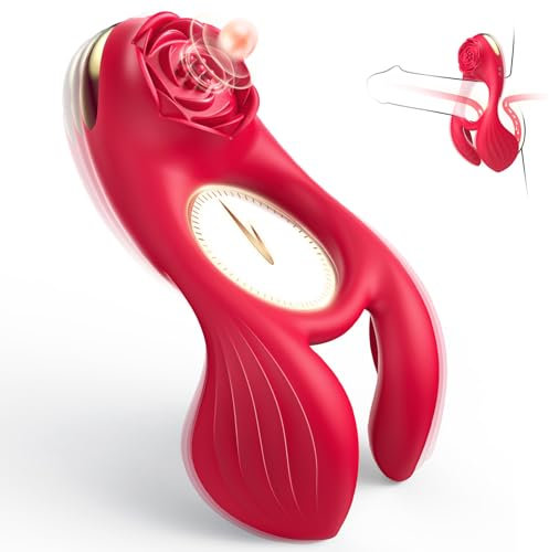 Penis Ring Vibrators, Vibrating Cock Ring 3 in 1 Cockring Sex Toys for Couples 3 Motors 7 Vibrating Prostate Massager for Male Erection with Clitoris Stimulate Adult Toys Sex Toys4couples Men Pleasure