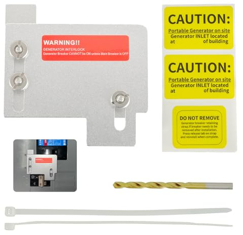 HUAREW Generator Interlock Kit for Horizontal Main Cutler Hammer CH Series 150 or 200 amp Panels, Generator Horizontal Electrical Interlock Kit, 1 1/2 Spacing Between Main and Branch Breaker(1set)