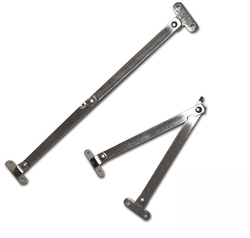 Support vertical rabattable en deux parties, support pliant entièrement en métal avec verrouillage réglable 0-180°, support de recouvrement 23x3 cm 40 g, accessoires pour portes de meubles et armoires