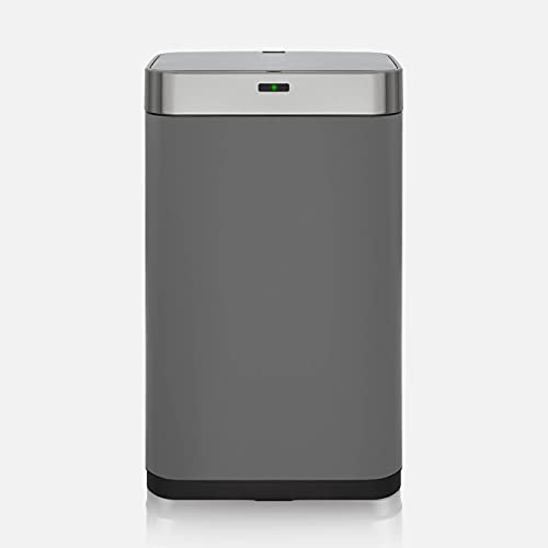 Tower T838001T Square Sensor Bin with Fingerprint Proof Coated Exterior, Titanium,Large