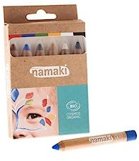 110060 Namaki - Matite Trucco Bio Set da 6 Rainbow | Dermatologicamente Testate | Senza Profumo | Certificato Bio Cosmos | Fatto in Italia