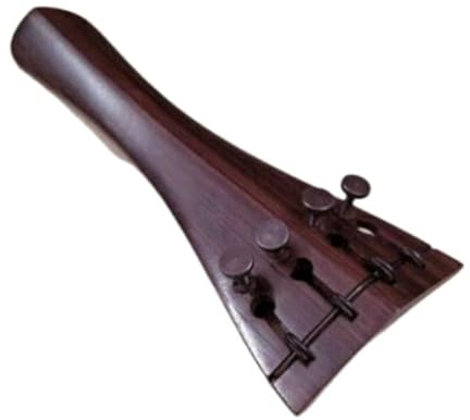 MUSICAL STRING Violin Tailpiece Rosewood Hill Model BUILT IN PUSH ADJUSTER 4/4, brown, Full (60)