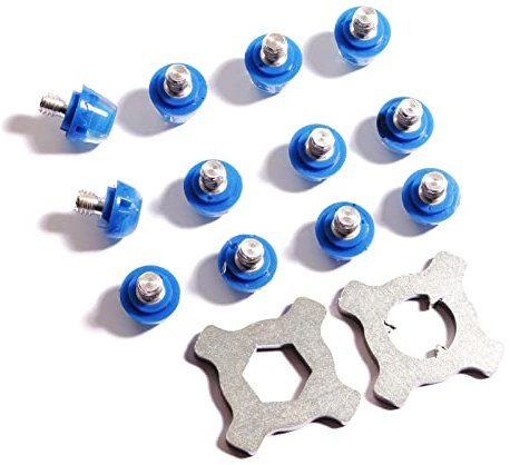 STUDIAMONDS Tacchetti di Gomma -12 Tacchetti TPU di Ricambio per Scarpe da Calcio-TPU Studs con 2 Chiave (Blu Traslucido)