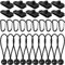 30 PCS Zeltplanen Clip, Tarp Clips Multifunktion Zeltklemme Set Krokodil Mund Clip Camping Zubehör Zelt mit Gebundene Seile und Karabine D-förmigen für Zelte Abdeckungen Markisen Banner Gartenarbeit