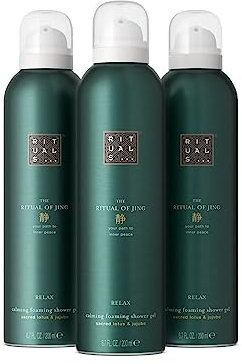 RITUALS Gel Duschtvål Sparpaket The Ritual of Jing, 3 x 200 ml - Med Asian Lotus & Jujube blommor - Avkopplande och lugnande egenskaper