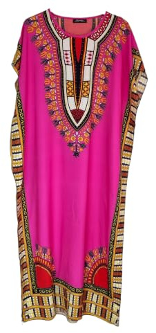 Vestido largo de caftán de algodón para mujer, vestido largo de verano Dashiki africano para playa