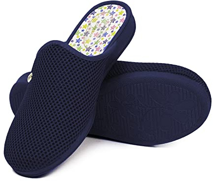 COZSERIES Zapatillas de Casa Mujer | Calzado Anatómico Verano con Rejilla Transpirable | Sandalias de Cuña con Punta Abierta | Suela de Caucho Antideslizante | Fabricado en España | Tallas 35 a 41