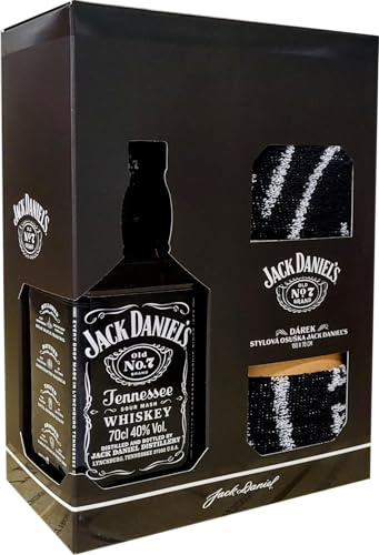 Jack Daniels No. 7 Whiskey Set mit Handtuch 0,7 Liter 40,0% Vol.