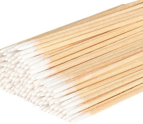 400 Pcs Cotton Swab,Cotton Buds,Cotton Tipped Applicator,Cotton Swabs Wood Sticks for Eyebrow Tattoo Beauty Make-up Color Nail Seam Dedicated Dirty Picking Sticks,Nail Seam Dedicated Dirty Picking