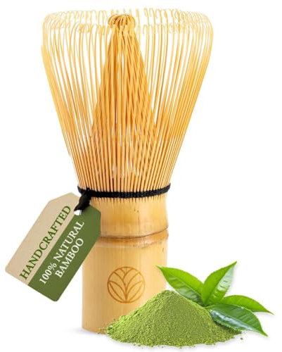 Special Leaves Matcha Besen, Bambusbesen mit 100 Borsten für cremigen Matcha-Schaum, Hochwertiger Schneebesen als Zubehör für Ihr Matcha Set, Nachhaltig und Handgefertigt