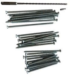 32 Tlg Set Fensterrahmenschrauben Universal Senkkopf TX30 Fenster Montage Rahmen Schrauben 7,5 10x130 10x150 10x180 + Bitz + Bohrer