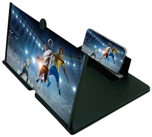 PEARL Handylupe: 16 Bildschirm-Lupe (40,6cm) zum Vergrößern von Handy-Display, schwarz (Handy-Bildschirm-Lupe für Gaming, für Videos, PC)