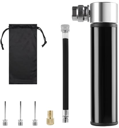 Bomba de globo con 3 agujas, bola portátil para inflado rápido de globos con bolsa de almacenamiento para pelota de ejercicio Basket-Ball Football Pelota de playa Pelota de yoga Pelotas deportivas