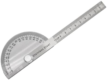 Hörndetektor – vinkelgradskiva i rostfritt stål | Mätverktyg för ritning, träbearbetning, geometrisk matematik