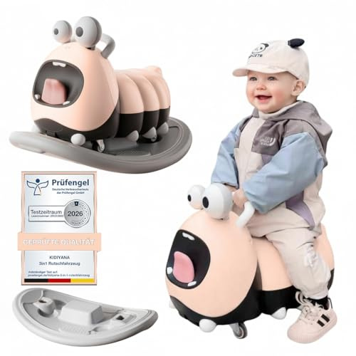 Vehículo de arrastre 3en1 para bebé + juguete de columpio + tabla de equilibrio, cochecito de arrastre Yoyo para bebés, vehículo de arrastre, rueda de aprendizaje a partir de 10 meses, material PP