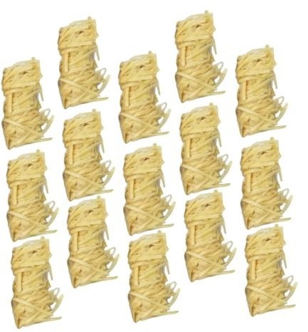 DIYEAH Rollos de Madera Naturales para Barbacoa y Chimenea, 50 Piezas de Iniciadores de Fuego de Leña para Exteriores, Rápidos y Ecológicos para Estufa, Parrilla y Camping