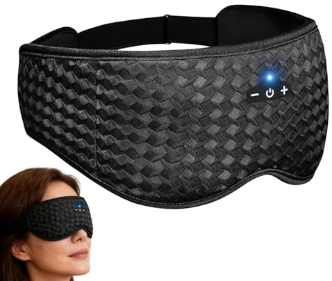 Sömnhörlurar Säkert Spänne Bekväma Öronsnäckor med Andningsbart Nät | Sömnmask Med Trådlös Teknik Perfekt För Resa, Och Sovrum – Passar Både Män Och Kvinnor