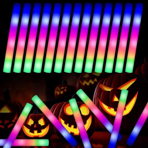 Anosuwa 200pcs Boda Palos Espuma Luminosos Barras Luminosas bastón luz led para Fiestas Varillas Luminosas Fluorescentes Bodas Cumpleaños para Niños Adultos
