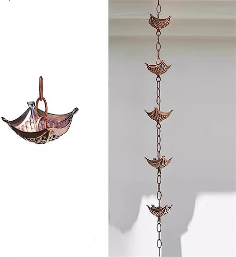 Regnkedjor, Takfotsdränering Regnfångarkedja, Utomhusträdgårdsdekoration Regnkedja För Tempel Takränna Stuprör, Anpassad Längd,Style3-1m/3ft