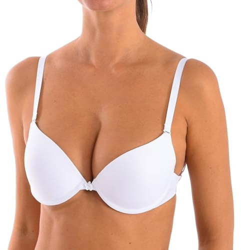 Selene, Sujetador de Mujer con Aros y Copas Push-Up, Tirantes Multi-Posición, Colección Lola, Color Blanco, Talla 85B