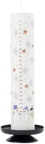 Alison Gardiner Weihnachten Advent Kerze 'Schneem?nner' Wax S?ule 50 Stunden Brenndauer …