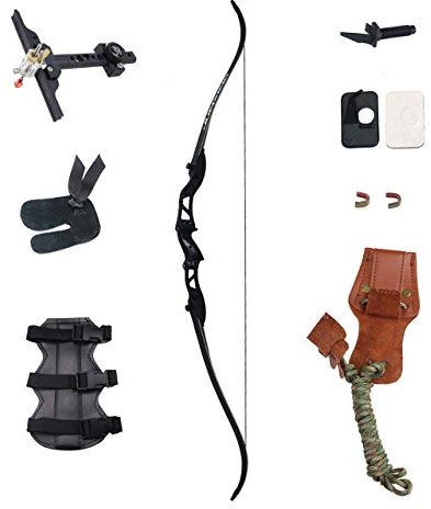 SinoArt 66 Metal Riser Takedown Recurve Bow Adult Archery Competition Athletic Bow Weights 20 22 24 26 28 30 32 34 36 LB Right Handed Archery Kit(36Lbs, Right Hand)