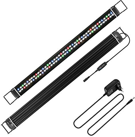 BELLALICHT LED Aquarium Beleuchtung, Aquarien Lampe [Vollspektrum Rot Grün Blau Weiß Licht] mit Timer, 10 Helligkeitsstufen Dimmbar IP66 Wasserdicht für Fisch Tank Pflanze