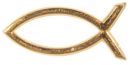 Rayher Wachsmotiv Christlicher Fisch, gold, 4 x 2 cm, 1 Stück, zum Gestalten von Kerzen, Firmung, Konfirmation, Kommunion, Taufe, Hochzeit etc., 31635616