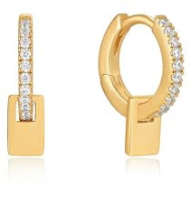 Ania Haie Damen-Creolen 925er Silber Zirkonia One Size, Gold 32021630