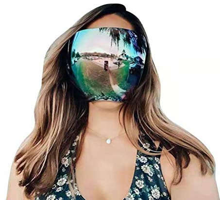 Mrisata Occhiali Protettivi con Visiera a Copertura Totale Occhiali Protettivi con Visiera a Specchio Antiappannamento, Occhiali da Sole con Visiera Occhiali con Visiera Copertura per Il (Vero Verde)