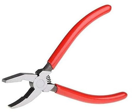 Dickly Glas-Laufzange, Schlüsselanhänger-Zange, Glasbrecher-Stahl-Glasschneidewerkzeug, Glas-Brechzange für Hardware-Installation, Schlüsselanhänger, Mosaike, 6 Zoll