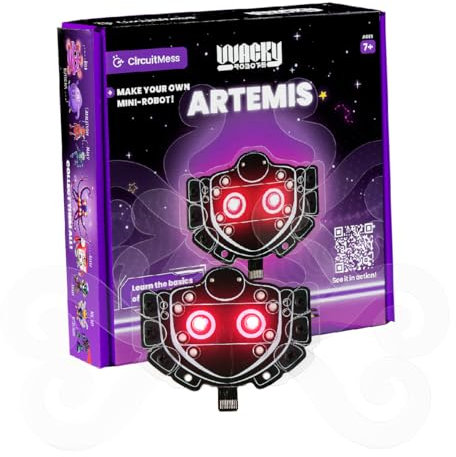 Cefa Toys - Wacky Robot Artemis, Juguete Educativo STEM, Construcción de Robot Interactivo, Aporta Conocimientos de Electrónica, Estimula la Paciencia y Atención al Detalle, A Partir de 7 Años