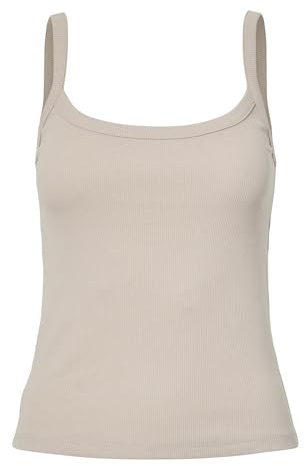PIECES Strap Top Pcmay JRS Noos BC Haut à Bretelles, Gris argenté, L Femmes