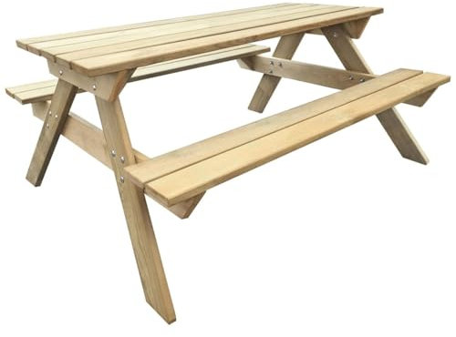 ShGaxin 41725 - Table de pique-nique en bois - 150 x 135 x 71,5 cm - Pour tente à bière, table à bière, bancs de bière, meubles de jardin