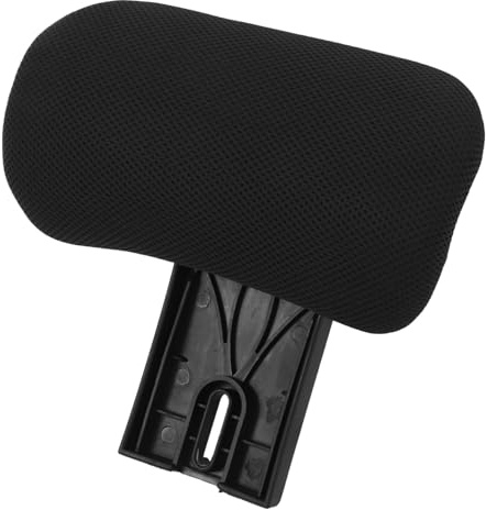 LOLIPPYY Supporto Regolabile per Sedia Ufficio Cuscino Imbottito Protettivo per Collo Accessorio con Clip per Sedie Girevoli Studio Materiale Plastica e Nero