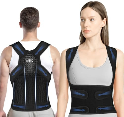 Corrector Postura Espalda para Hombre Mujer: Espalda Recta Postural Correctores - Corrector de Posture Invisible Ajustable Transpirable - Ajustable Corregir Soporte Cuello Hombros Lumbar Enderezar XXL